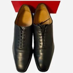 Salvatore Ferragamo “Geoffrey” Genuine Leather Oxford Shoes ?— Men’s Size 9 EE COMME des GARCONS TAO Black Distressed Leather Pull On Boots  main image 3